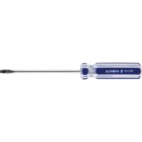 Blue Transparent Striped Slotted Screwdriver, 1/8" Tip, Round, Plastic Handle Planification Entrepots Molloy