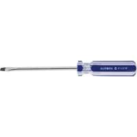 Blue Transparent Striped Slotted Screwdriver, 3/16" Tip, Round, Plastic Handle Planification Entrepots Molloy