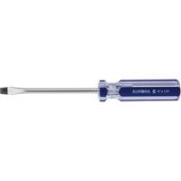 Blue Transparent Striped Slotted Screwdriver, 1/4" Tip, Round, Plastic Handle Planification Entrepots Molloy