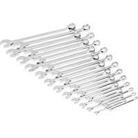 12-Point Long Pattern Combination Metric Wrench Set in Foam Storage Tray, Open-Ended, 24 Pieces, Metric Planification Entrepots Molloy