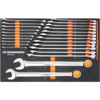 12-Point Long Pattern Combination Metric Wrench Set in Foam Storage Tray, Open-Ended, 24 Pieces, Metric Planification Entrepots Molloy