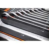 12-Point Long Pattern Combination SAE Wrench Set in Foam Storage Tray, Open-Ended, 19 Pieces, Imperial Planification Entrepots Molloy