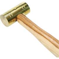 Brass Hammer with Hickory Handle, 1 lbs Head Weight, 11" L Planification Entrepots Molloy