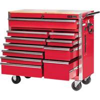 PRC4211 Pro Series Roller Cabinet, 11 Drawers, 42" W x 18" D x Red Planification Entrepots Molloy