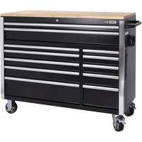 HDRC5212 HD Series Roller Cabinet, 12 Drawers, 51-1/4" W x 21" D x 40-3/10" H, Black Planification Entrepots Molloy