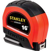 High-Visibility LEVERLOCK&reg; Tape Measure, 16', Imperial Graduations Planification Entrepots Molloy