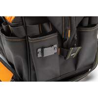 Professional 20" Tool Bag, Nylon, 33 Pockets, Black/Orange Planification Entrepots Molloy