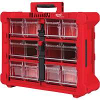 PACKOUT Tilt Bin Organizer, 15-1/5" x 19-7/10" x 6-7/10", Black/Red Planification Entrepots Molloy
