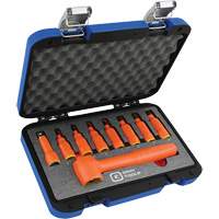 3/8" Drive Insulated Metric Hex Bit Socket and Attachment Set, 1000 V, 9 Pcs Planification Entrepots Molloy