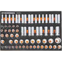 MEGAMOD Metric Mechanics Tool Set in Modular Foam Trays with Rolling Cabinet, 358 Pieces Planification Entrepots Molloy