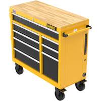 Heavy-Duty Mobile Workstation, 8 Drawers, 40" W x Yellow Planification Entrepots Molloy