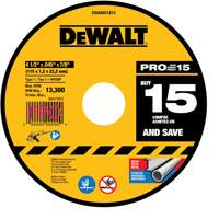 Meule &agrave; tronçonner pour meuleuse angulaire, 4-1/2" x 0,045", Arbre de 7/8", Type 1, Oxyde d'aluminium Planification Entrepots Molloy