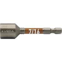 Impactech&reg; Nut Driver, 7/16" Tip, 1/4" Drive, 2-9/16" L, Magnetic Planification Entrepots Molloy