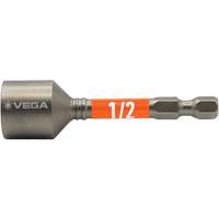 Impactech&reg; Nut Driver, 1/2" Tip, 1/4" Drive, 2-9/16" L, Magnetic Planification Entrepots Molloy