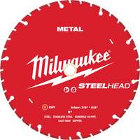 Lame de coupe diamant&eacute;e STEELHEAD, 9", Pour M&eacute;tal Planification Entrepots Molloy