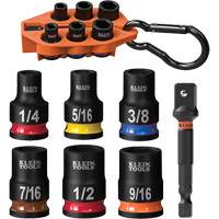Grab-And-Go Impact Socket Set, SAE, 7 Pcs, Impact, 3/8" Drive Size Planification Entrepots Molloy