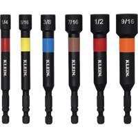 Embouts &agrave; &eacute;crous haute performance pour perceuse/visseuse, Embout 1/2"/5/16"/1/4"/3/8"/7/16"/9/16", Prise 1/4", 4" lo, Magn&eacute;tique Planification Entrepots Molloy