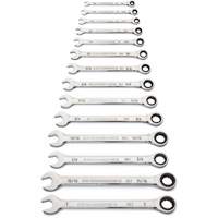 90-Tooth 12 Point SAE Wrench Set, Ratcheting Combination, 14 Pieces, Imperial Planification Entrepots Molloy