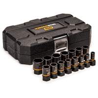 Bolt Biter Extraction Socket Set, 15 Pcs, Impact, 1/4"/3/8" Drive Size Planification Entrepots Molloy