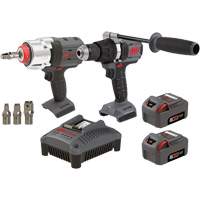 Hammer Drill & Impact Wrench Combo Kit, Lithium-Ion, 20 V Planification Entrepots Molloy