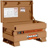 Model 32 Jobsite Chest with Padlock, 32" x 19" x 19", Steel, Tan Planification Entrepots Molloy