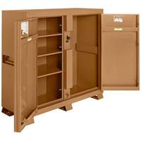 Model 111 Jobsite Cabinet with Padlock, Steel, 47.5 Cubic Feet, Tan Planification Entrepots Molloy