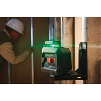 Green-Beam Self-Leveling 360° Cross-Line Laser Planification Entrepots Molloy