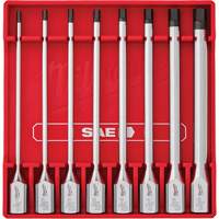 Long SAE Bit Socket Set, Hex, 3/8" Drive, 8 Pcs Planification Entrepots Molloy