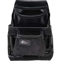 Sac robuste Phantom pour clous et outils, Cuir, 10 pochettes, Noir Planification Entrepots Molloy