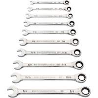 90-Tooth 12-Point Wrench Set, Ratcheting Combination, 10 Pieces, Imperial Planification Entrepots Molloy