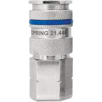 QUIKSILVER Industrial Quick Coupler, Nickel Plated Brass, 1/4", Female NPT, 435 PSI Planification Entrepots Molloy