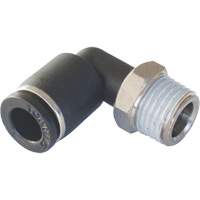 Adaptateur coude m&acirc;le NPT MAXFIT &agrave; raccord instantan&eacute; (push-to-connect), 3/8" x 1/2" dia., Polym&egrave;re PBT Planification Entrepots Molloy