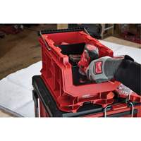 Bac compact PACKOUT, 15-1/2" x 9-1/2" x 8-3/4", Noir/Rouge Planification Entrepots Molloy