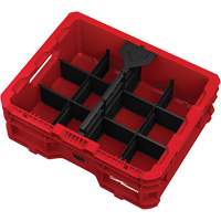 Bac &agrave; profil bas PACKOUT, 15" x 18-5/8" x 6-5/8", Noir/Rouge Planification Entrepots Molloy