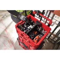 Bac &agrave; profil bas PACKOUT, 15" x 18-5/8" x 6-5/8", Noir/Rouge Planification Entrepots Molloy