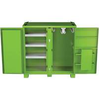 Armoire de rangement d'&eacute;PI sur place, Acier, Vert lime haute visibilit&eacute; Planification Entrepots Molloy