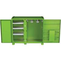 Armoire ventil&eacute;e pour le rangement d'&eacute;PI sur place, Acier, Vert lime haute visibilit&eacute; Planification Entrepots Molloy
