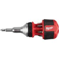 Tournevis compact &agrave; cliquet 8-en-1 &agrave; embouts multiples avec porte-embout de 1/4", Prise Coussin&eacute;e Planification Entrepots Molloy