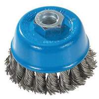Knot-Twisted Wire Cup Brush, 3" Dia. x M10x1.25 Arbor Planification Entrepots Molloy