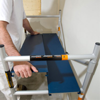 Mobile Work Scaffolding - Mini Scaffoldings, Aluminum Frame, 42" D x 48-1/2" H Planification Entrepots Molloy