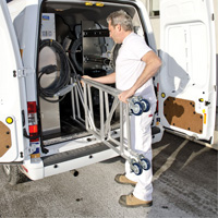 Mobile Work Scaffolding - Mini Scaffoldings, Aluminum Frame, 42" D x 48-1/2" H Planification Entrepots Molloy