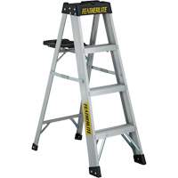 3400 Series Industrial Extra Heavy-Duty Step Ladder, 4', Aluminum, 300 lbs. Capacity, Type 1A Planification Entrepots Molloy