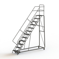 Heavy Duty Safety Slope Ladder, 12 Steps, Serrated, 50° Incline, 120" High Planification Entrepots Molloy