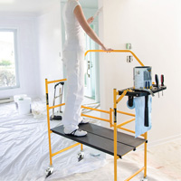 Jobsite Series 4' Safety Rail & Tool Shelf Scaffold Kit, Steel Frame, 49-1/2" D x 57-3/4" H Planification Entrepots Molloy