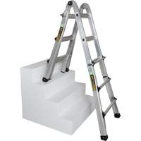 Telescoping Multi-Position Ladder, 2.916' - 9.75', Aluminum, 300 lbs., CSA Grade 1A VD689 | Planification Entrepots Molloy