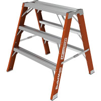 Buildman™ Step-up Workbench, 3' H x 34.75" W x 33.25" D, 300 lbs. Capacity, Fibreglass VD700 | Planification Entrepots Molloy