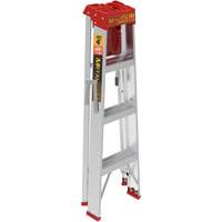 Step Ladder with Paint Tray, 4', Aluminum, 200 lbs. Capacity, Type 3 Planification Entrepots Molloy