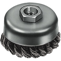 Knot Wire Cup Brush, 3" Dia. x 5/8"-11 Arbor VF915 | Planification Entrepots Molloy