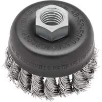 Knot Wire Cup Brush, 3" Dia. x 5/8"-11 Arbor VF916 | Planification Entrepots Molloy