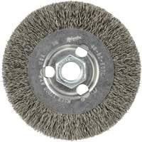 Crimped Wire Wheel, 4" Dia., 0.12" Fill, 5/8"-11 Arbor VF920 | Planification Entrepots Molloy
